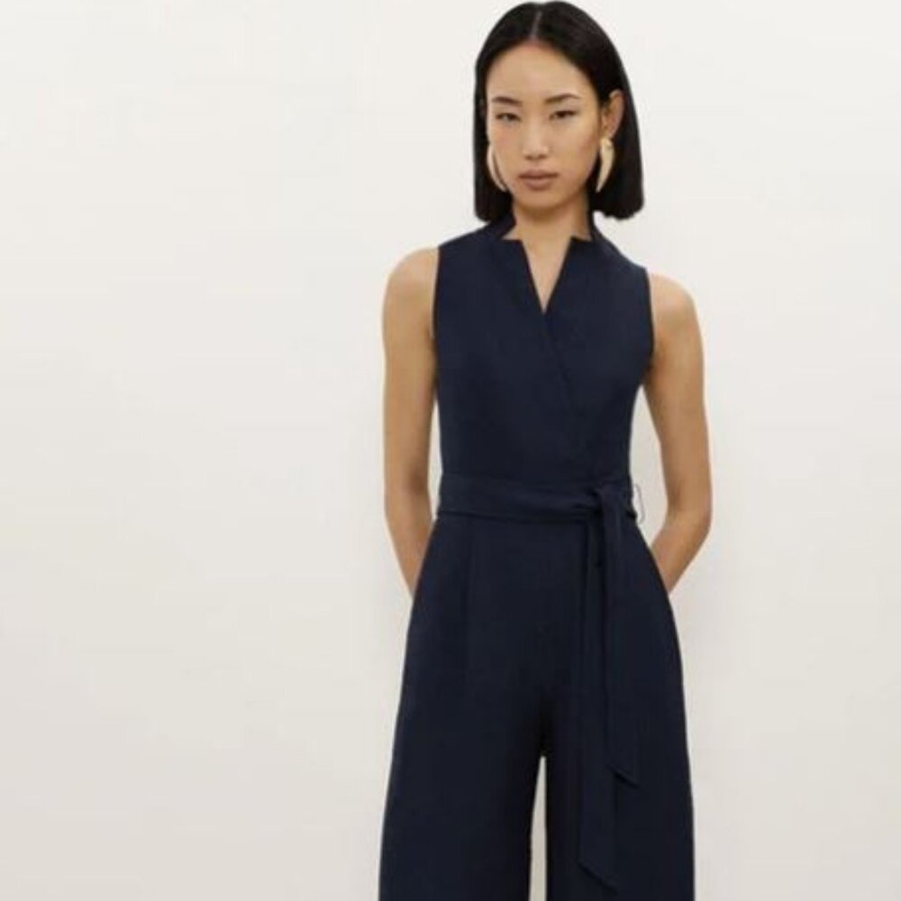 In Search Of - Karen Millen Premium Tailored Linen Premium Tailored Linen Notch